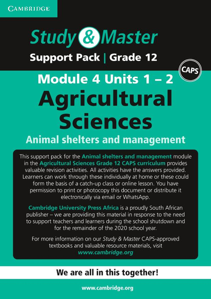 Study & Master Agriculture Grade 12 Support Pack