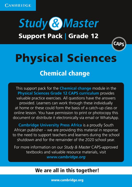 Study & Master Physical Sciences Grade 12 Support Pack