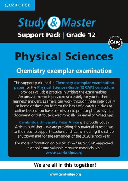 Study & Master Life Science Grade 12 Practice Examination & Memo Chemistry