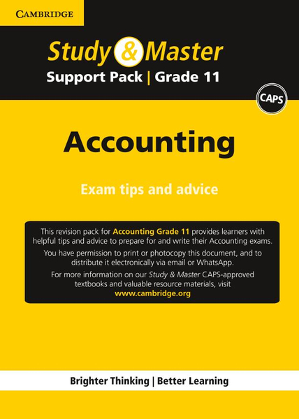 Study & Master Accounting Grade 11 Exam tips and advice