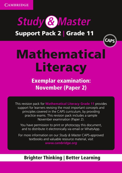 Study & Master Mathematical Literacy Grade 11 Practice exam â€“ November (Paper 2)