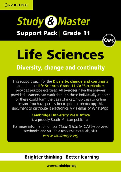 Study & Master Life Sciences Grade 11 Diversity, change and continuity