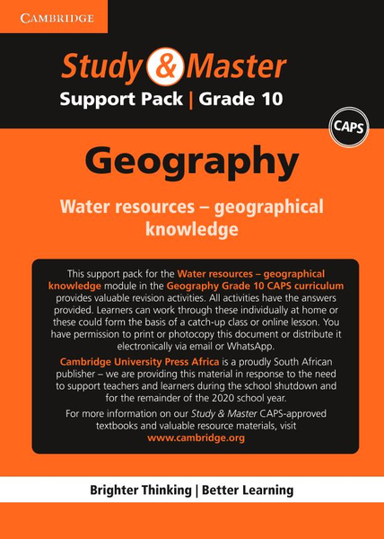 Study & Master Geography Grade 10 Support pack for Geomorphology â€“ skills and techniques