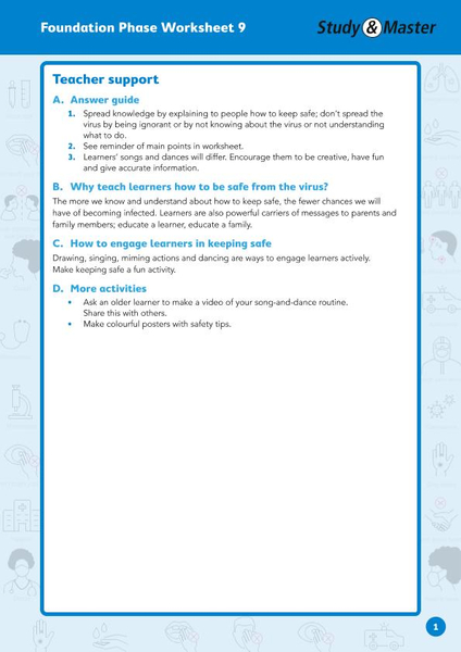 Study and Master Foundation Phase Worksheet 9 Teachers Support