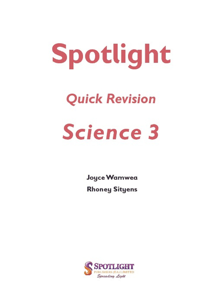 Spotlight Quick Revision Science 3