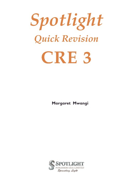 Spotlight Quick Revision CRE 3