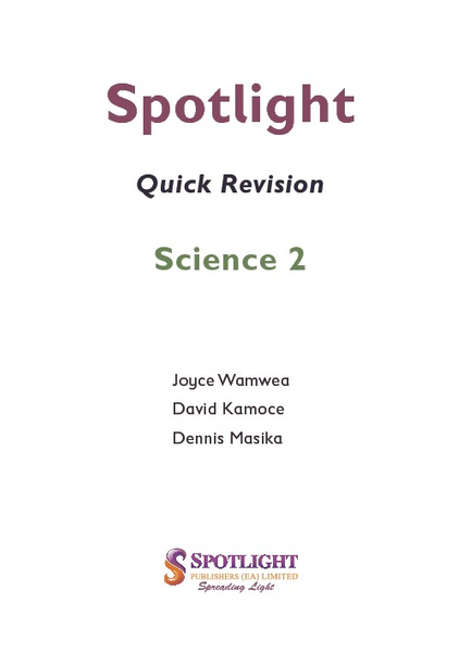 Spotlight Quick Revision Science 2