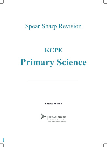 KCPE Primary Science