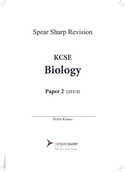 KCSE Biology Paper 2 (231/2)