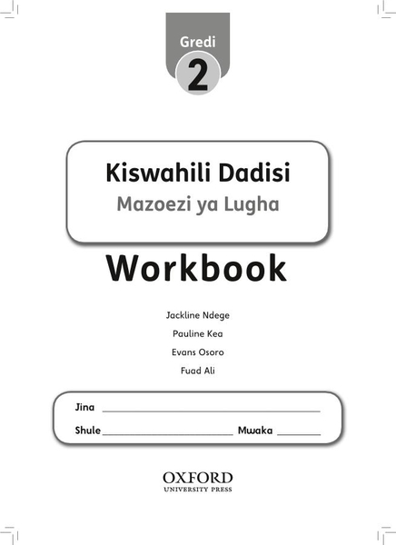 Kiswahili Dadisi Workbook Grade 2