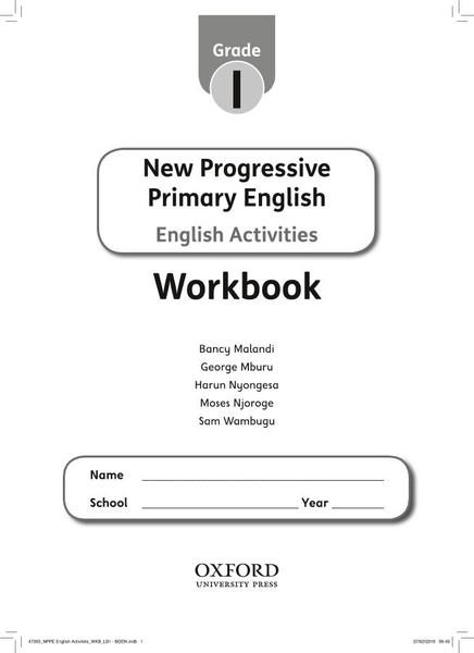 New Progressive Primary English Workbook Grade 1