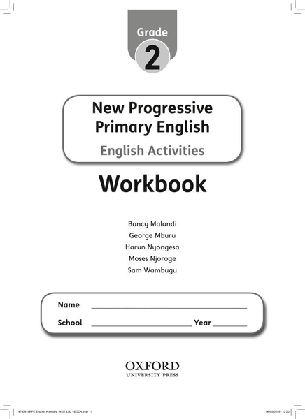 New Progressive Primary English Workbook Grade 2