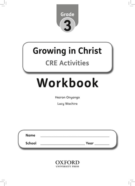 Growing in Christ CRE Workbook Grade 3