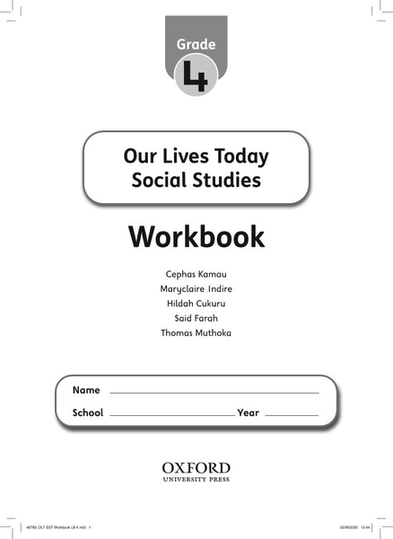 Our Lives Today Social Studies Workbook Grade 4