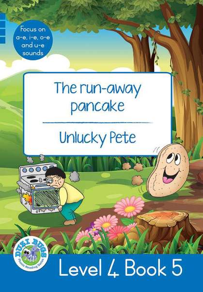DUZI BUGS: BLUE LEVEL 4: BOOK 5: THE RUN-AWAY PANCAKE | UNLUCKY PETE (Library)