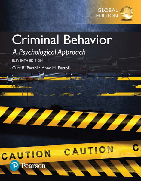 Criminal Behavior: A Psychological Approach, Global Edition