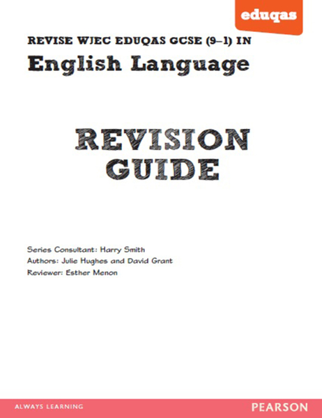 REVISE WJEC Eduqas GCSE in English Language Revision Guide
