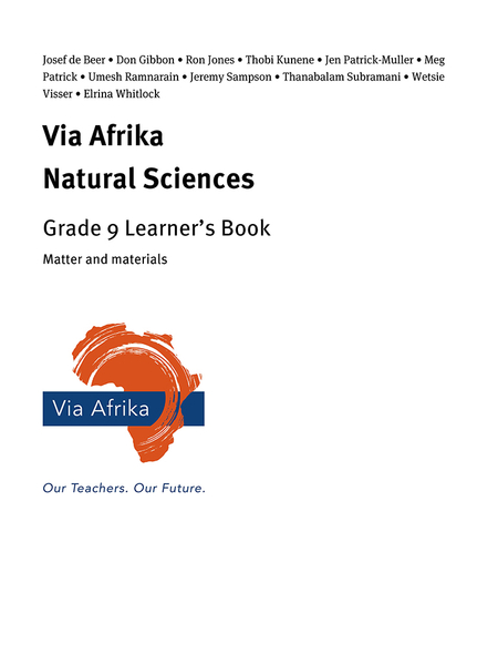 eBook Single topic ePub for Tablets: Via Afrika Natural Sciences Grade 9: Matter and materials