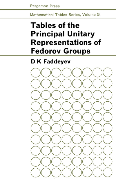 Tables of the Principal Unitary Representations of Fedorov Groups