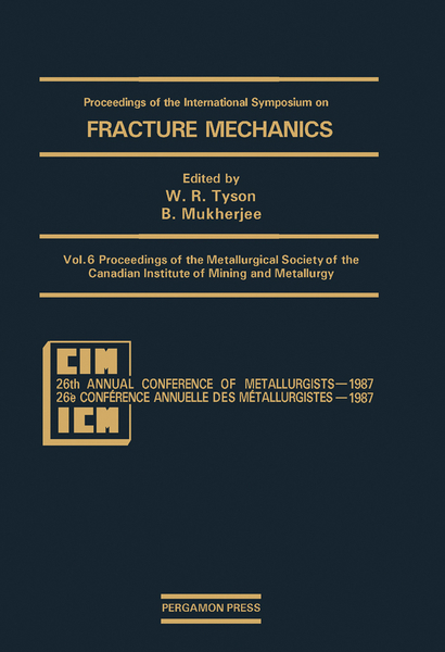 Proceedings of the Metallurgical Society of the Canadian Institute of Mining and Metallurgy