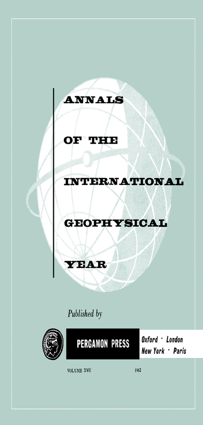 Tables of IGY Monthly Median Ionospheric Data