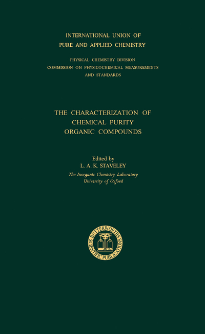 The Characterization of Chemical Purity