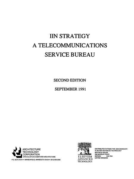 IIN Strategy – A Telecommunications Service Bureau