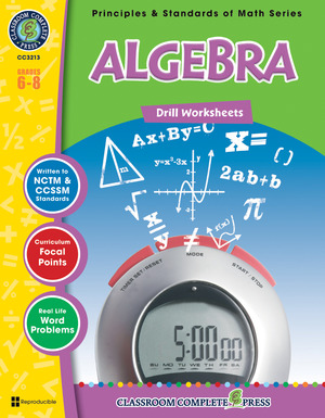 Algebra - Drill Sheets Gr. 6-8