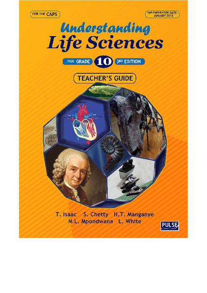 Understanding Life Sciences - Grade 10 Teacher's Guide, 3rd edition CAPS -  (1 year license)