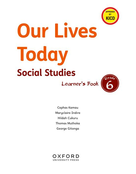 Our Lives Today Social Studies Learner's Book 6