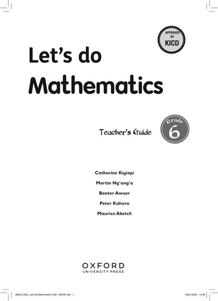 Let's Do Mathematics Teacher's Guide Grade 6