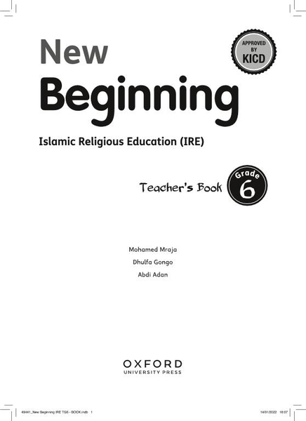 New Beginning IRE Teacher's Guide Grade 6