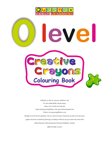 O Level Creative Crayons Colouring Book 3