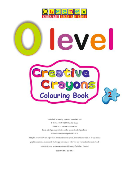 O Level Creative Crayons Colouring Book 2