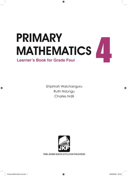 Primary Mathematics Grade 4 Learner's Book