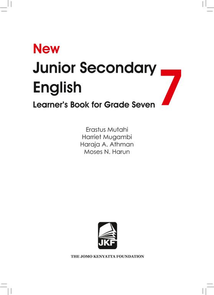 New Junior Secondary English Learners Book for Grade 7