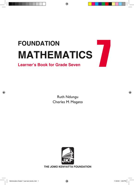 FOUNDATION MATHEMATICS Learners Book for Grade 7