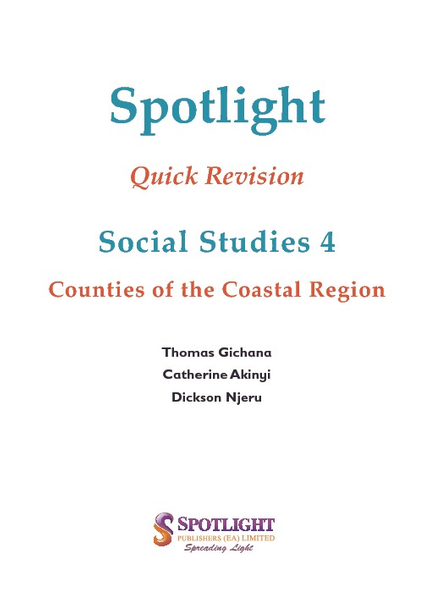 Spotlight Quick Revision Social Studies 4 - Coastal Region Counties